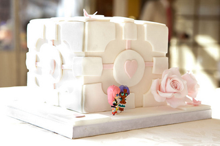 Illustration for article titled Awesome Gamer Lesbian Wedding